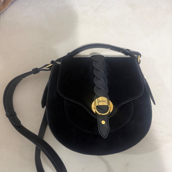 Isabel Marant Small Altay Black Suede Crossbody Bag - Picture 6 of 7